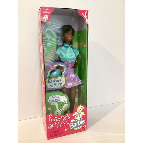 Vintage 1998 Easter Surprise Barbie Special Edition African American NRFB 20543 - Picture 2 of 9